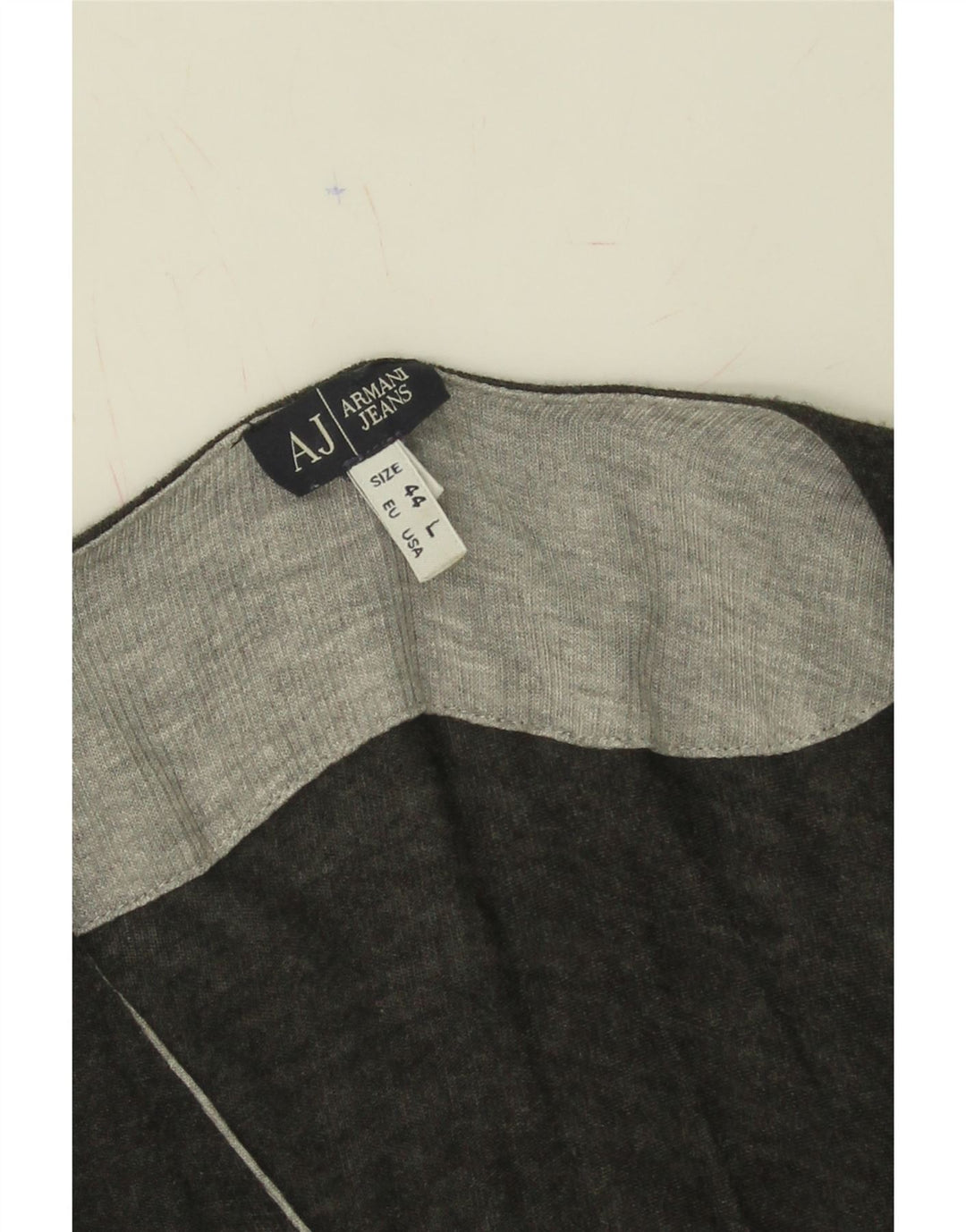 ARMANI JEANS Womens Cardigan Sweater EU 44 XL Grey Cotton Vintage Armani Jeans and Second-Hand Armani Jeans from Messina Hembry 
