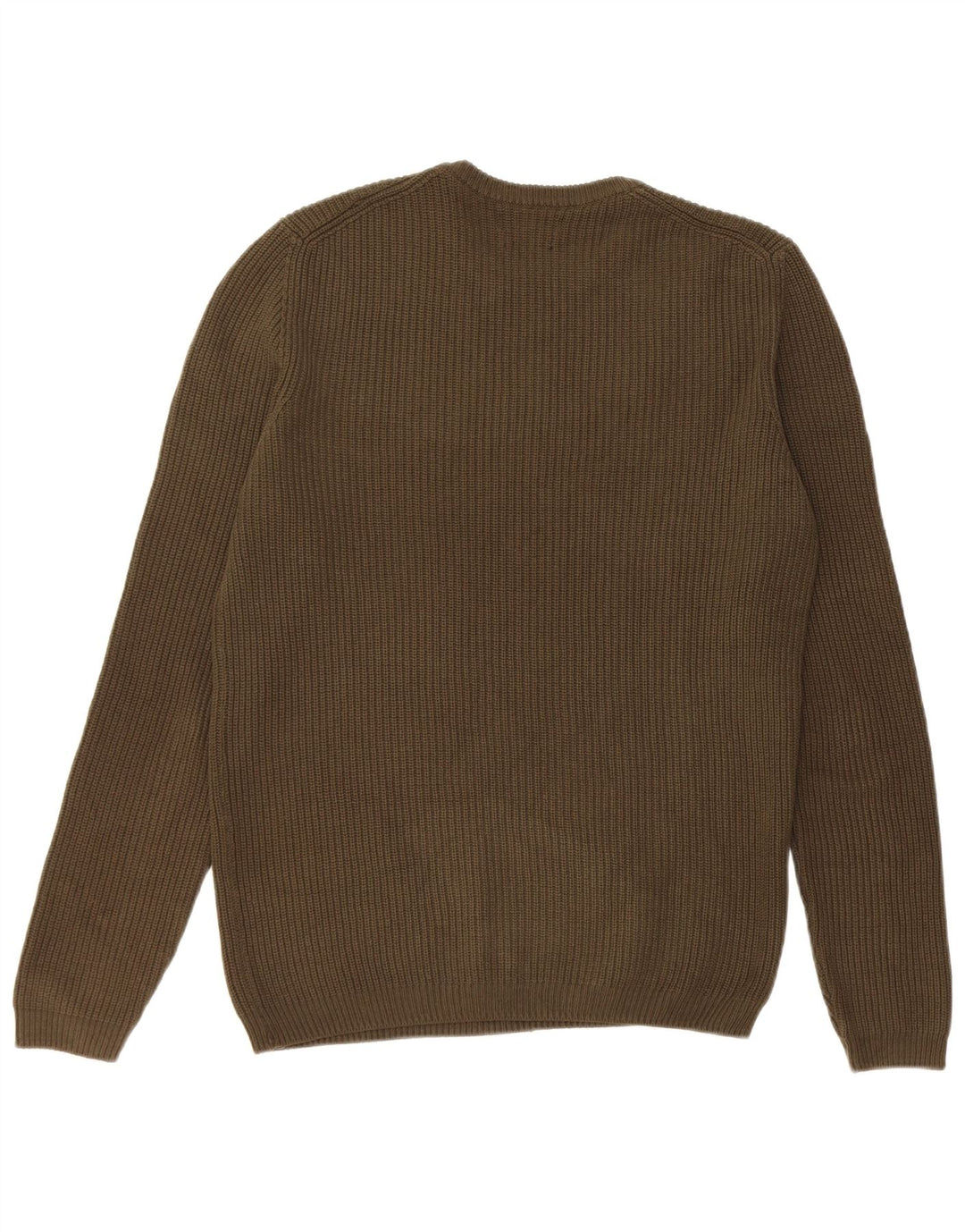 Zara Herre trøjetrøje med rund hals Medium Khaki Bomuld