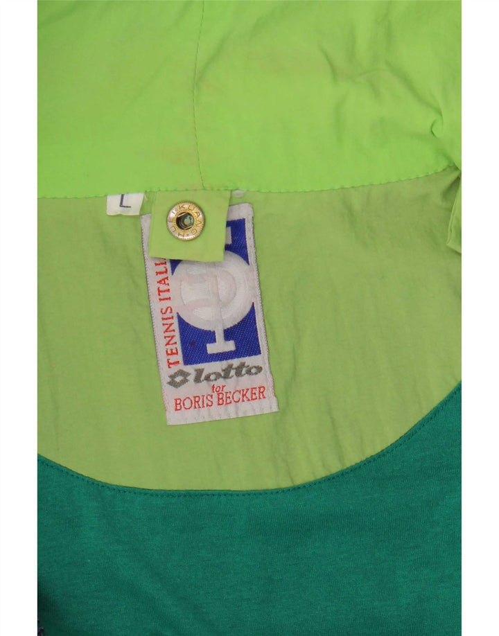 Lotto Herre Windbreaker Jacket Large Green Colourblock