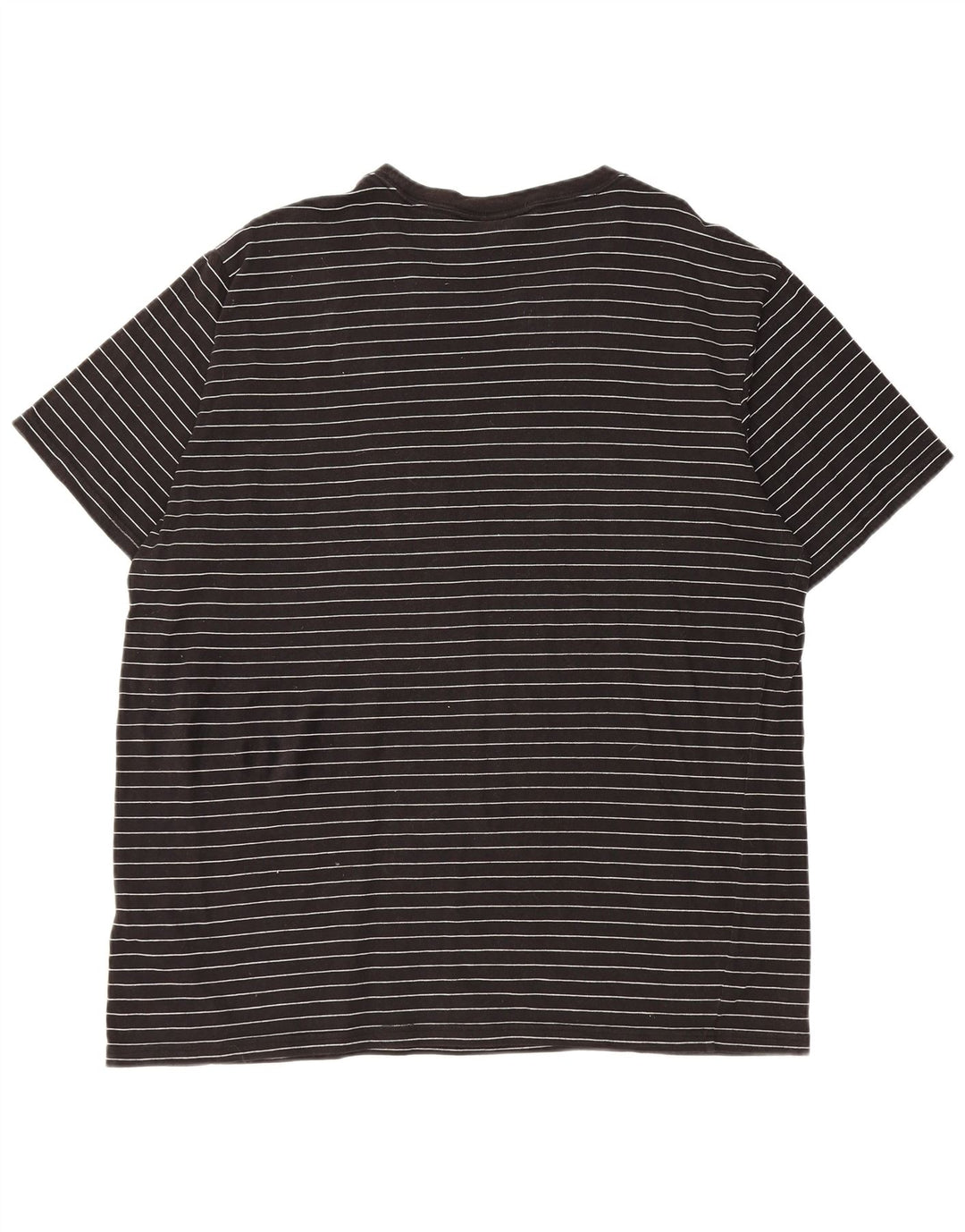 VOLCOM Herre T-Shirt Top 2XL Sort Stribet Bomuld