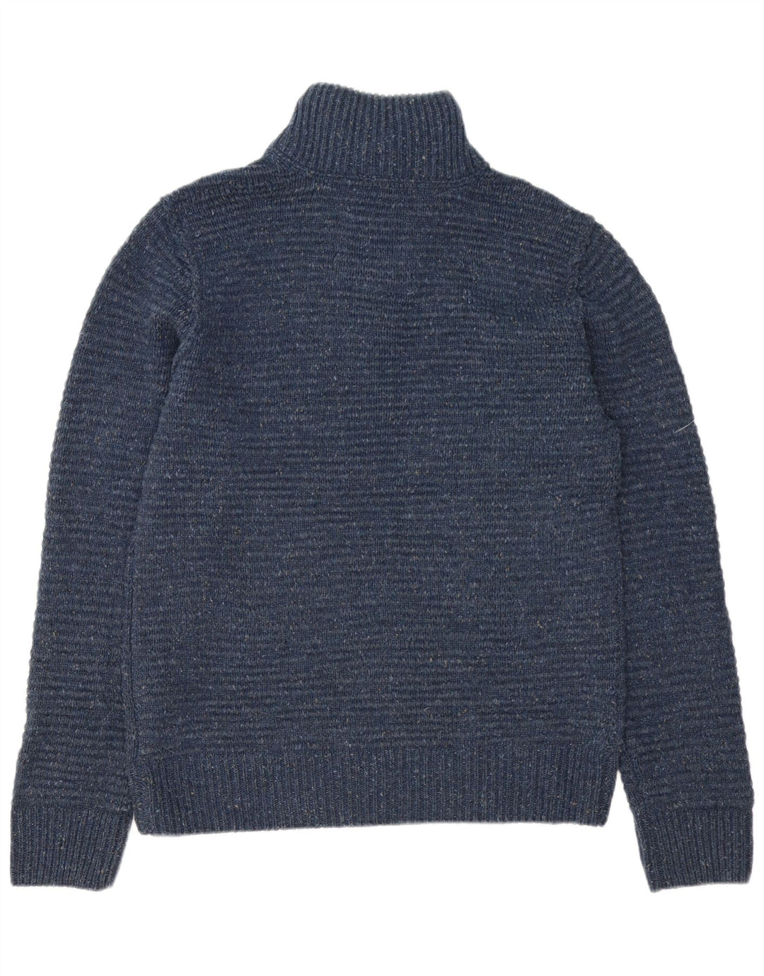 Fat Face Herre Zip Neck Jumper Sweater Medium Blue Akryl