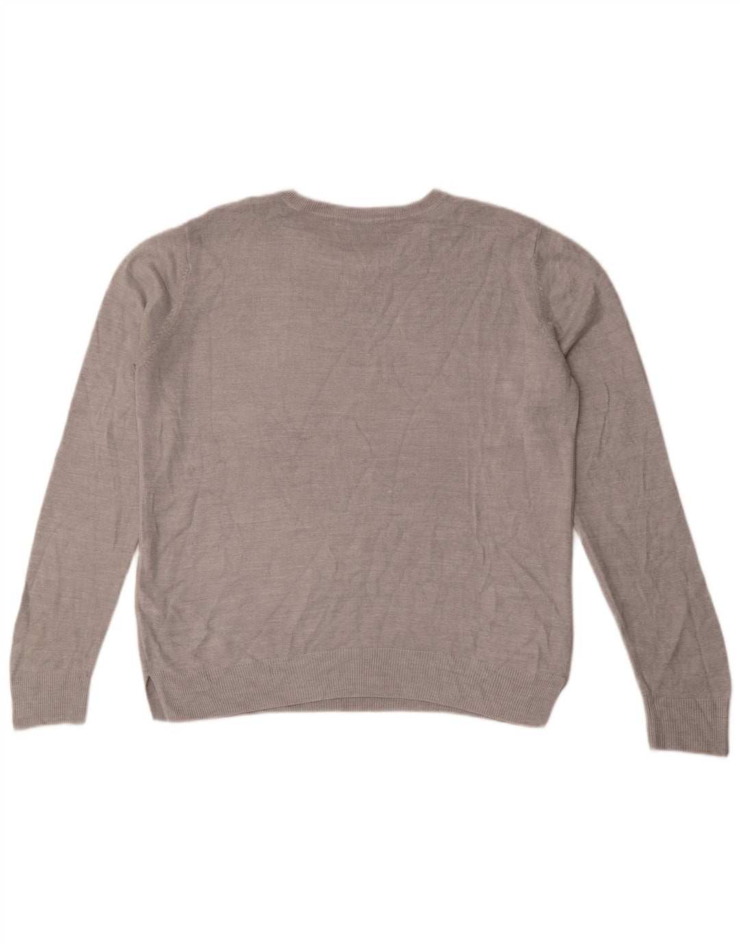 Marks & Spencer Dame sweater med rund hals DK 14 Stor grå akryl