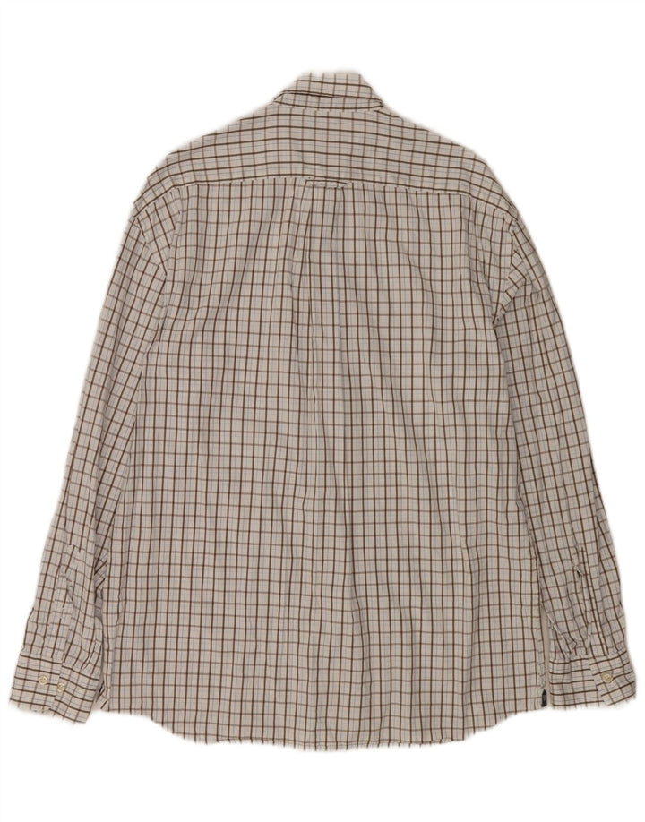 Gant Herre Regular Fit skjorte Stor hvid ternet bomuld