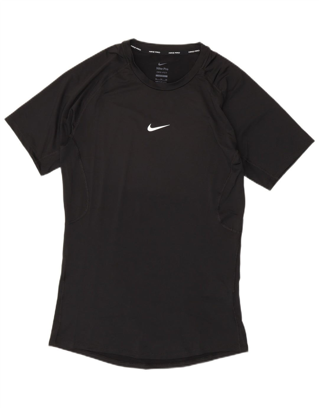 NIKE Tight Fit T-shirt top XL til mænd, sort polyester