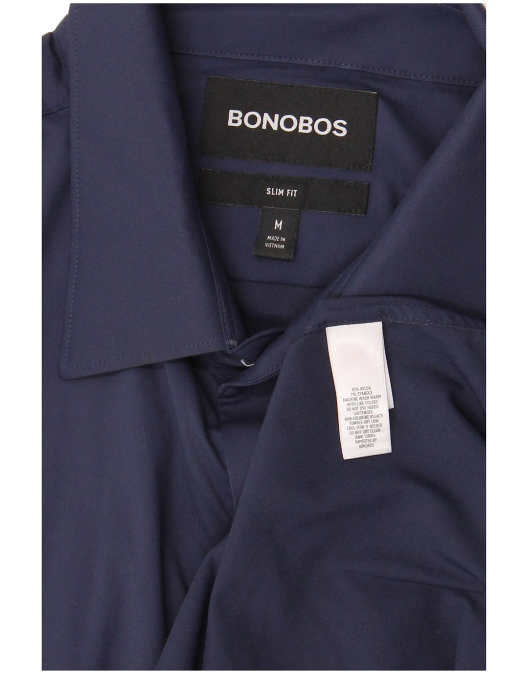 BONOBOS Herre Slim Fit skjorte Medium marineblå nylon