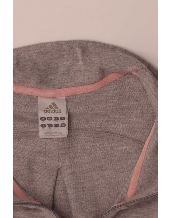 Adidas Dame Grafisk træningsdragt Topjakke UK 12 Medium Grå Bomuld