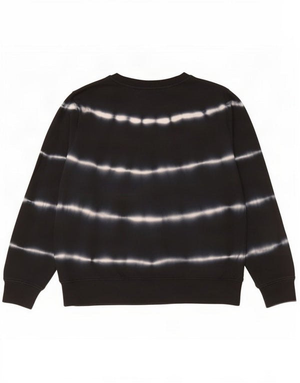 Marks & Spencer Dame Sweatshirt Jumper UK 14 Large Black Tie Dye Bomuld