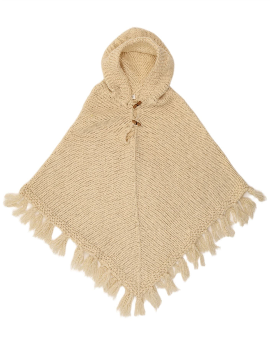 Vintage hættetrøje til kvinder i One Size Off White Uld