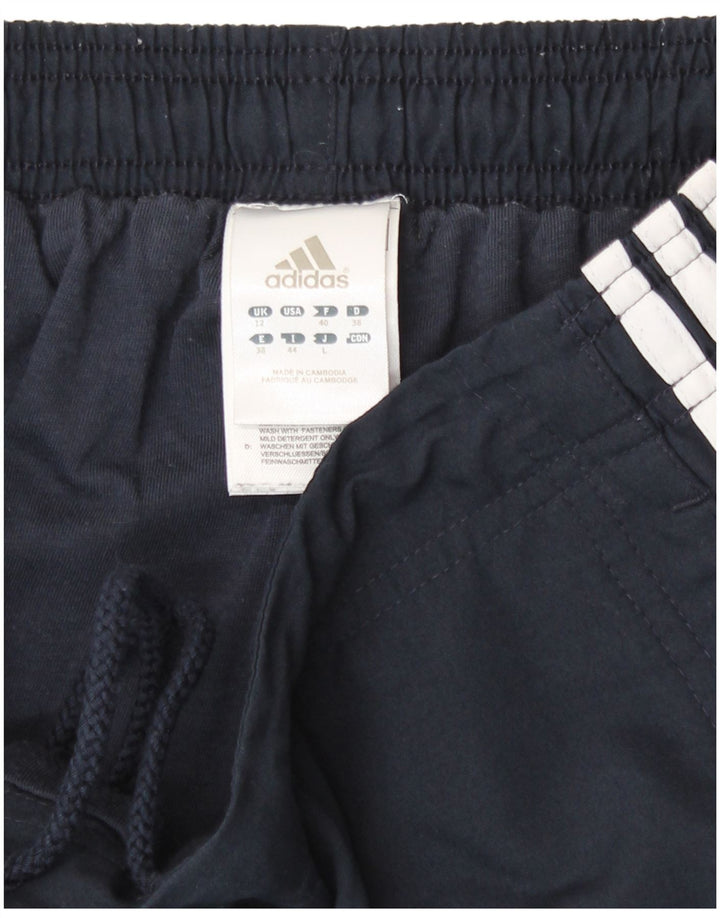 Adidas Træningsdragtsbukser til kvinder UK 12 Medium Navy Blue Polyester