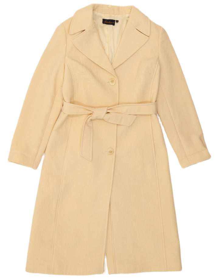 Luisa Spagnoli Dame Overfrakke IT 44 Medium Off White Polyamid
