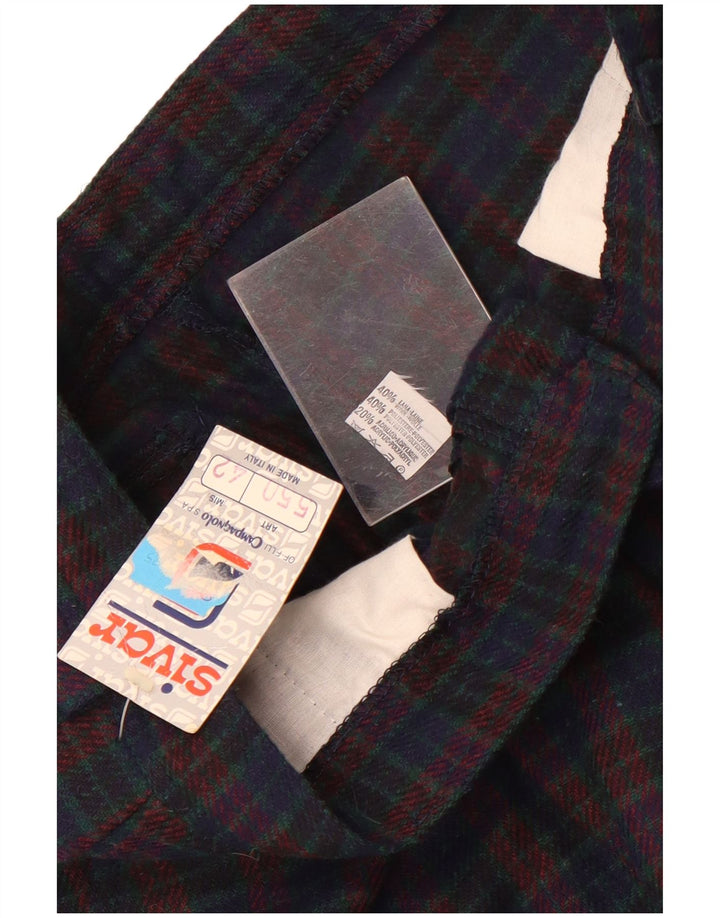 Sivar Dame Pegged Chino Bukser IT 42 Medium W26 L30 Navy Blue Check
