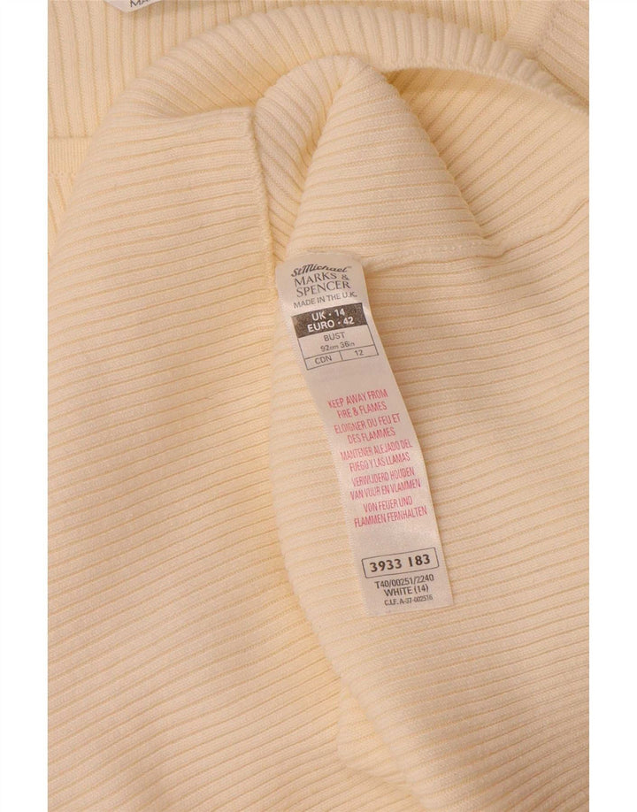 Marks & Spencer dametrøje med 3/4 ærmer UK 14 Large White