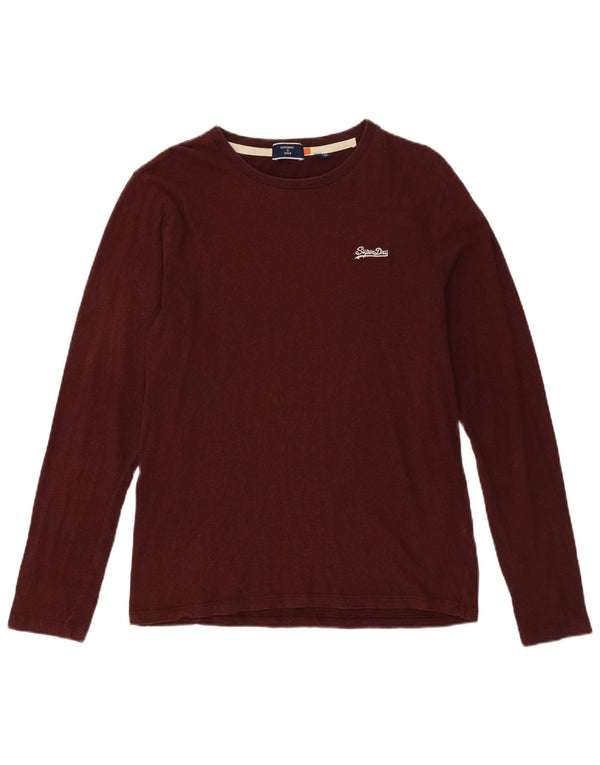 SUPERDRY Herre Top Langærmet XL Burgundy