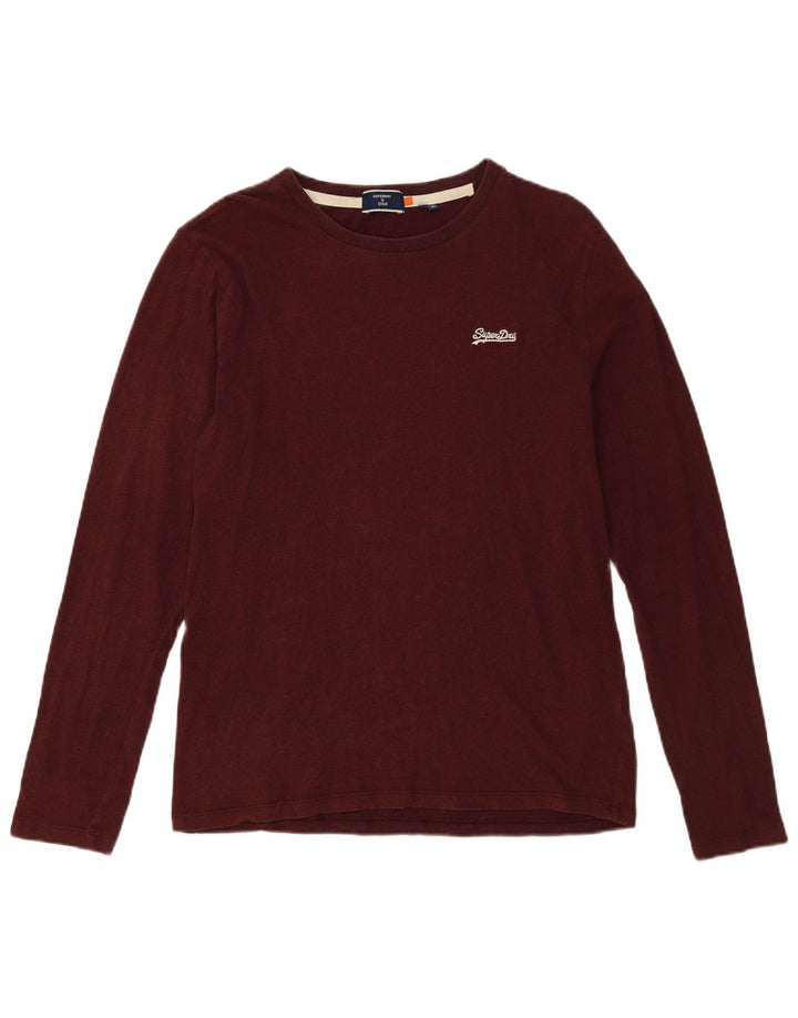 SUPERDRY Herre Top Langærmet XL Burgundy