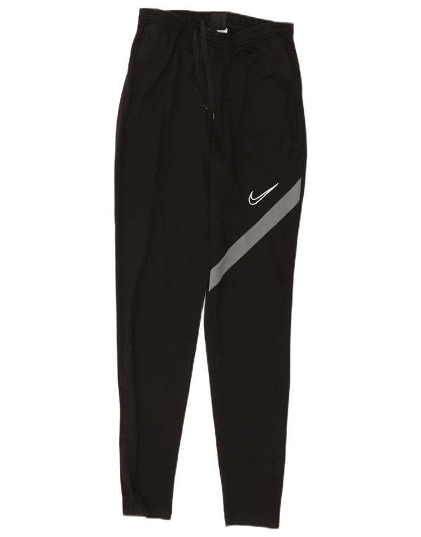 Nike Dame Dri Fit Grafisk træningsdragt Bukser UK 8 Small Black Polyester
