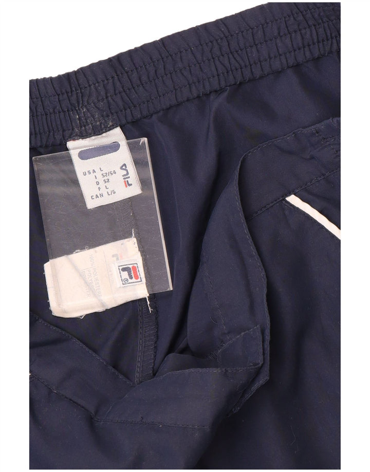Fila Herre Chino Shorts Large W36 Navy Blue Colourblock Polyester