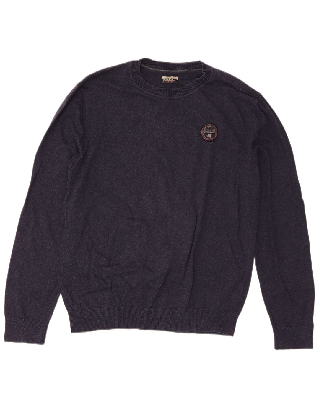 Napapijri Herre Regular Fit Crew Neck Jumper Sweater Medium Navy Blue