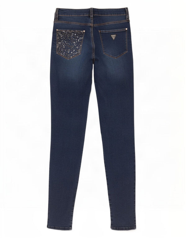 Guess Womens Sexy Curve Skinny Jeans W26 L29 Navy Blue