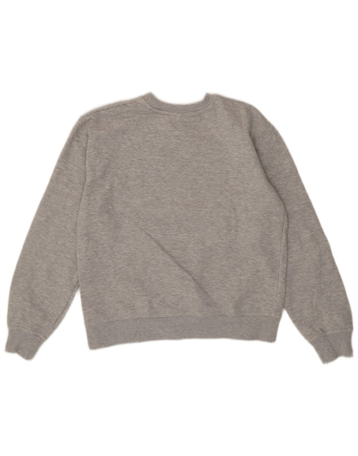 Zara Dame Oversized Sweatshirt Jumper UK 10 Small Grå Flecked Bomuld