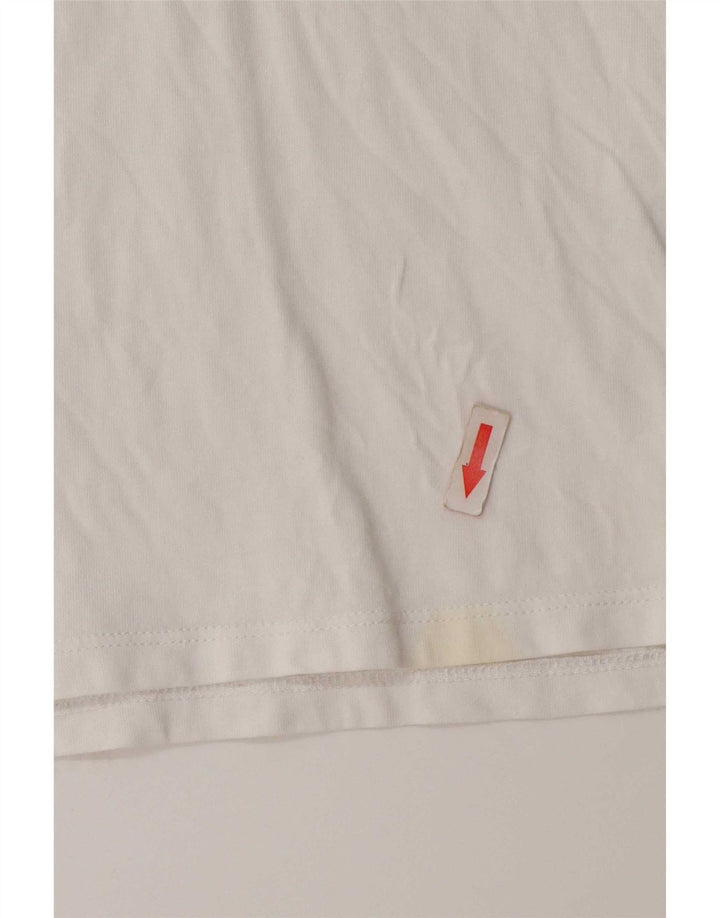 Levi's Dame T-Shirt Top UK 10 Lille Hvid Bomuld