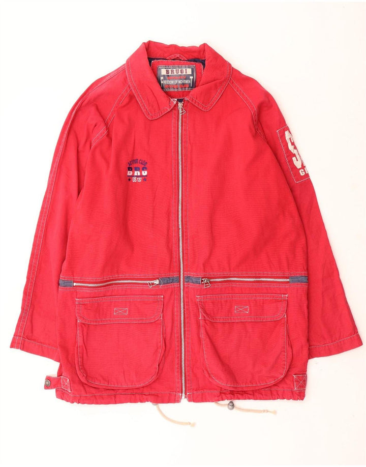 Brugi Herre Graphic Utility Jacket IT 52 XL Rød Bomuld