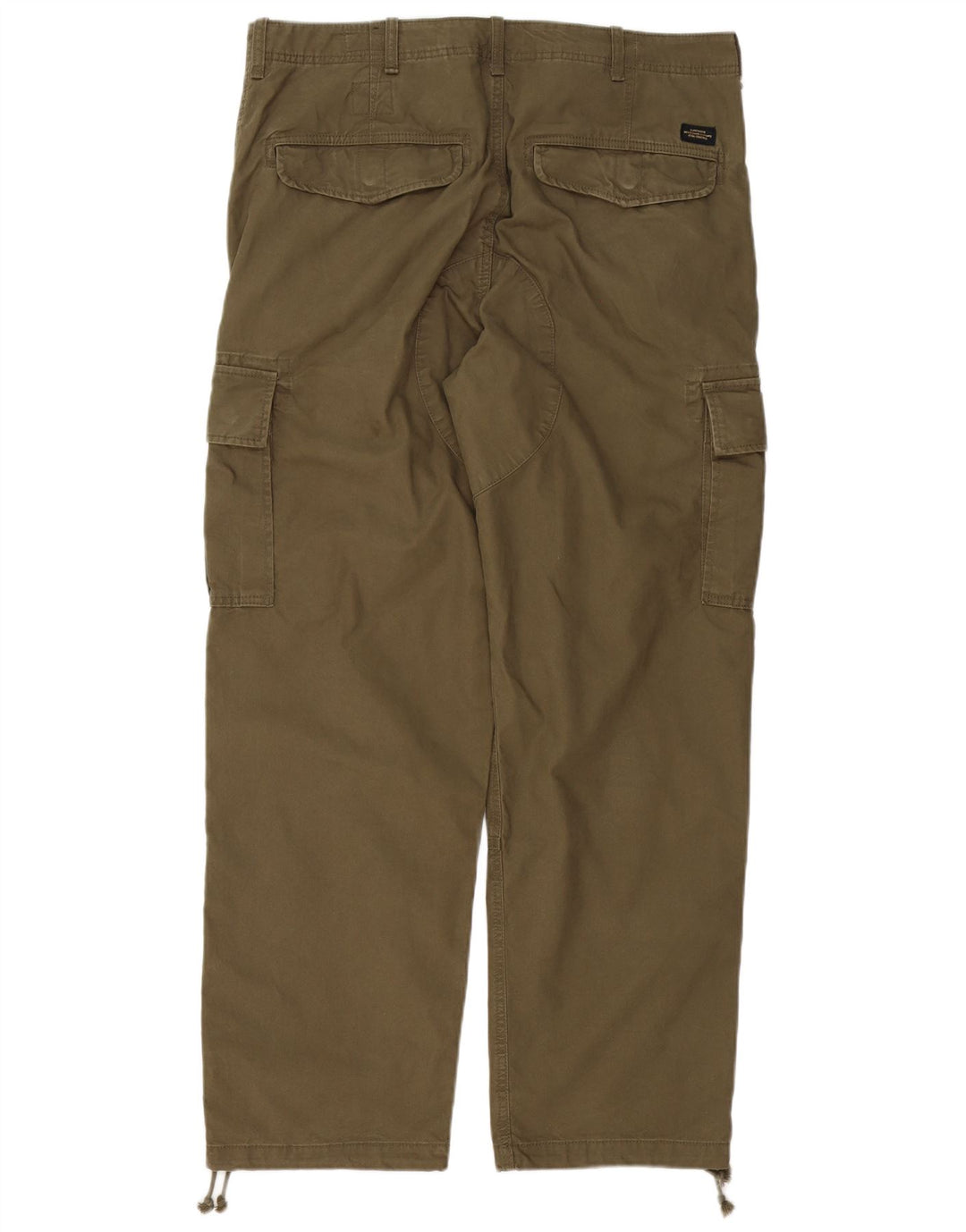 Superdry Straight Cargo-bukser til mænd W36 L32 Khaki Bomuld
