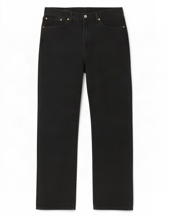 Levi's Mens 751 Straight Jeans W36 L34 Black Cotton