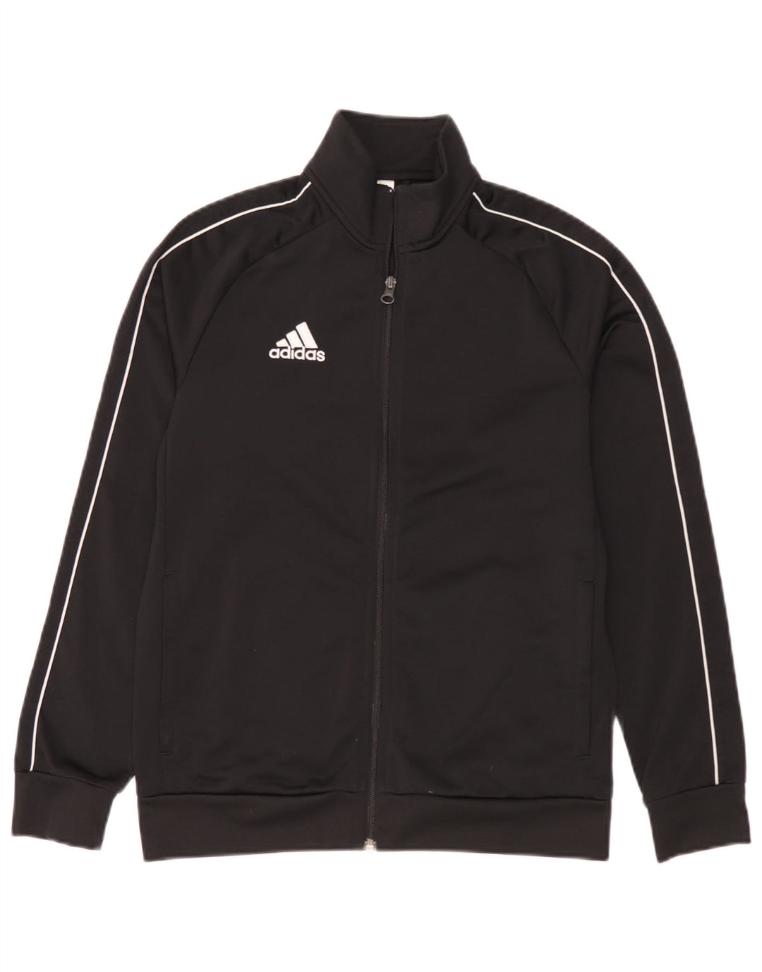 Adidas Drenge Træningsdragt Topjakke 13-14 År Sort Polyester