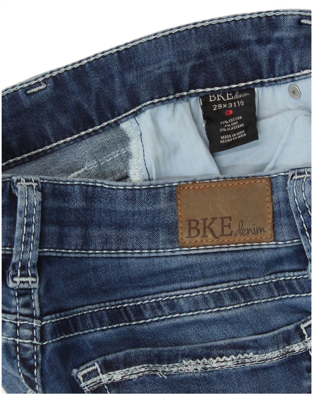 BKE Dame Stella Skinny Jeans W29 L31 Blå Bomuld