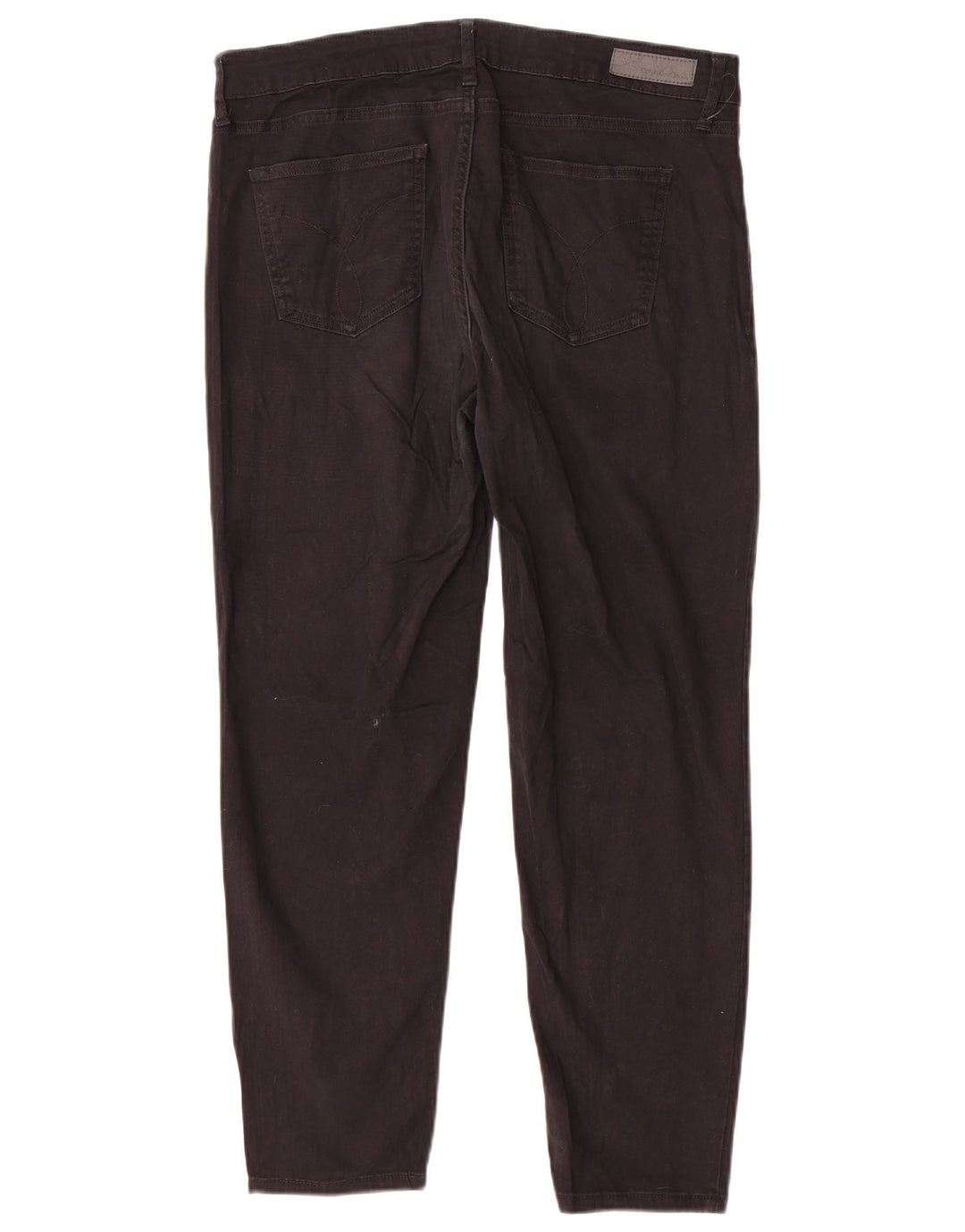 CALVIN KLEIN Dame Skinny Casual Bukser US 14 XL W34 L26 Sort Bomuld