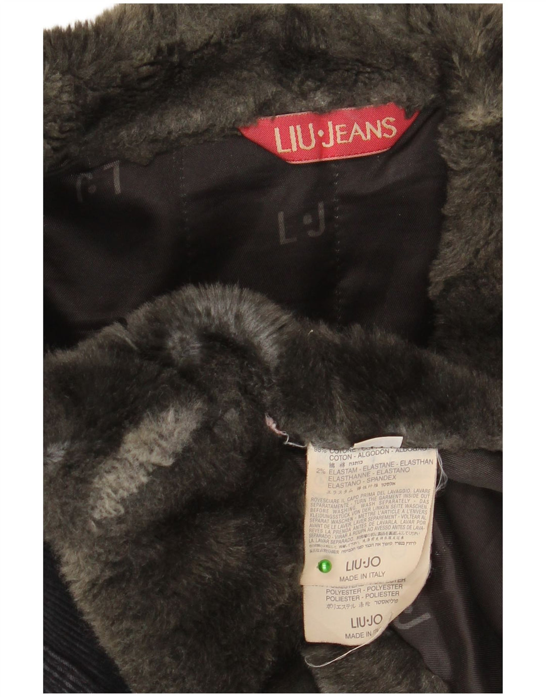 Liu Jo Womens Corduroy Jacket UK 14 Medium Grey Bomuld
