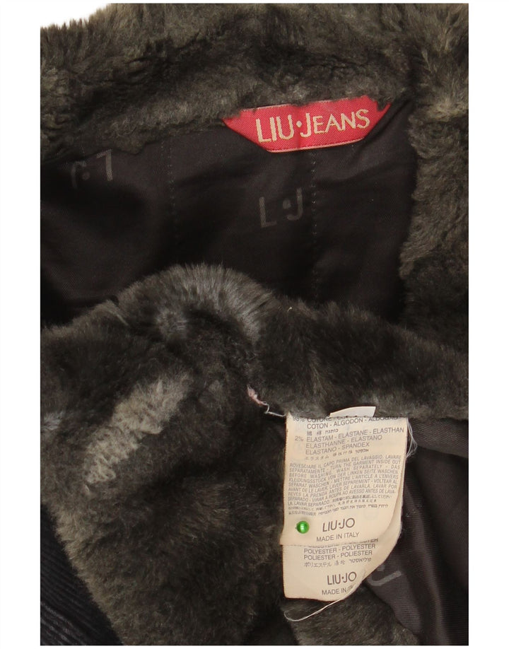 Liu Jo Womens Corduroy Jacket UK 14 Medium Grey Bomuld