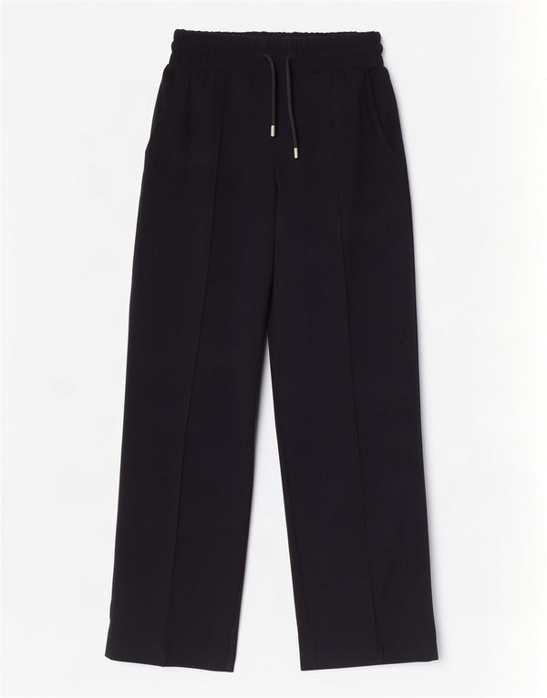 Reiss Womens Tracksuit Bukser med brede ben UK 10 Small Black Polyester
