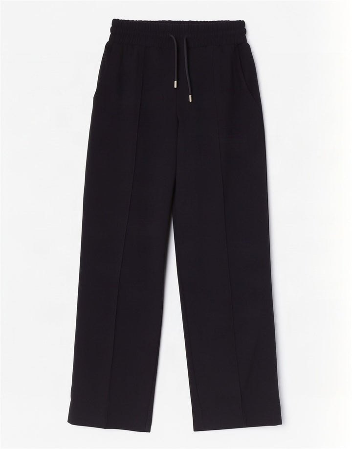 Reiss Womens Tracksuit Bukser med brede ben UK 10 Small Black Polyester