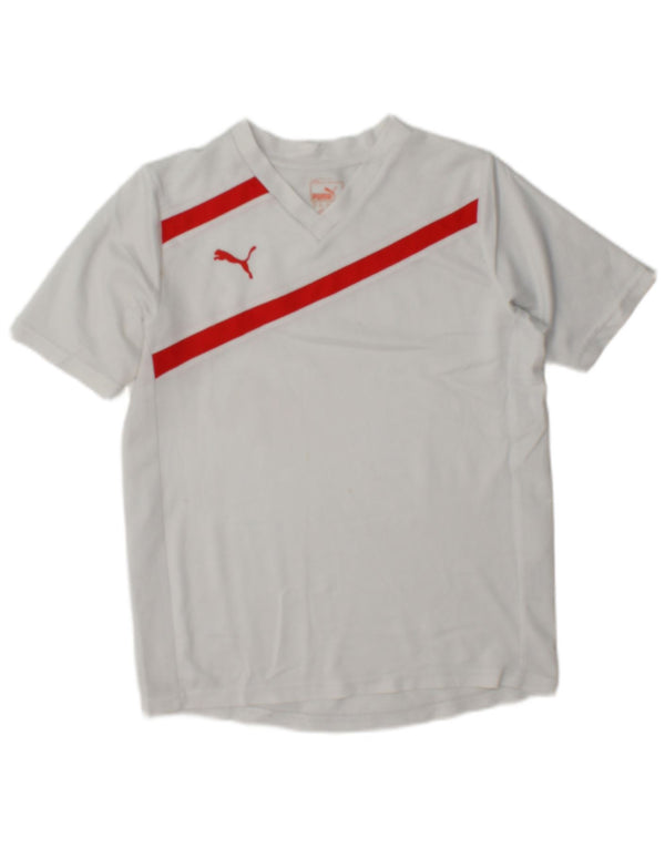 Puma Boys Grafisk T-Shirt Top 11-12 år Hvid Colourblock Polyester
