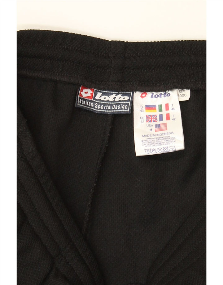 LOTTO Womens Tracksuit Trousers UK 12 Medium Black Polyester Vintage Lotto and Second-Hand Lotto from Messina Hembry 