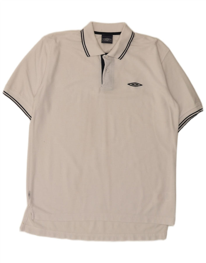Umbro Herre Polo Shirt XL Hvid Polyester