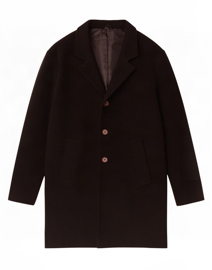 CLASSIC Herre Overfrakke IT 56 3XL Sort Uld