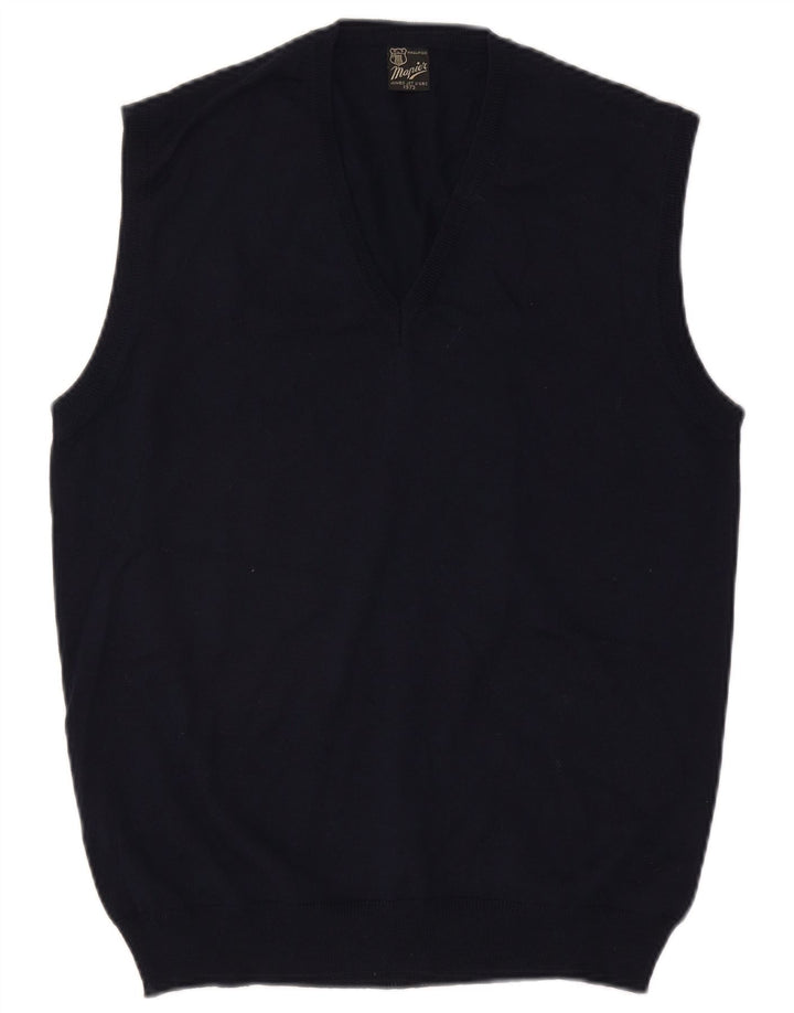 MAPIER Herrevest Tank Top Medium Marineblå Uld