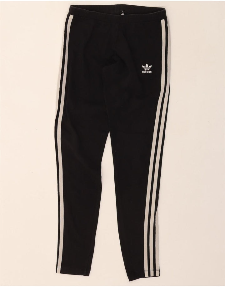 ADIDAS Womens Leggings UK 10 Small Black Cotton Vintage Adidas and Second-Hand Adidas from Messina Hembry 
