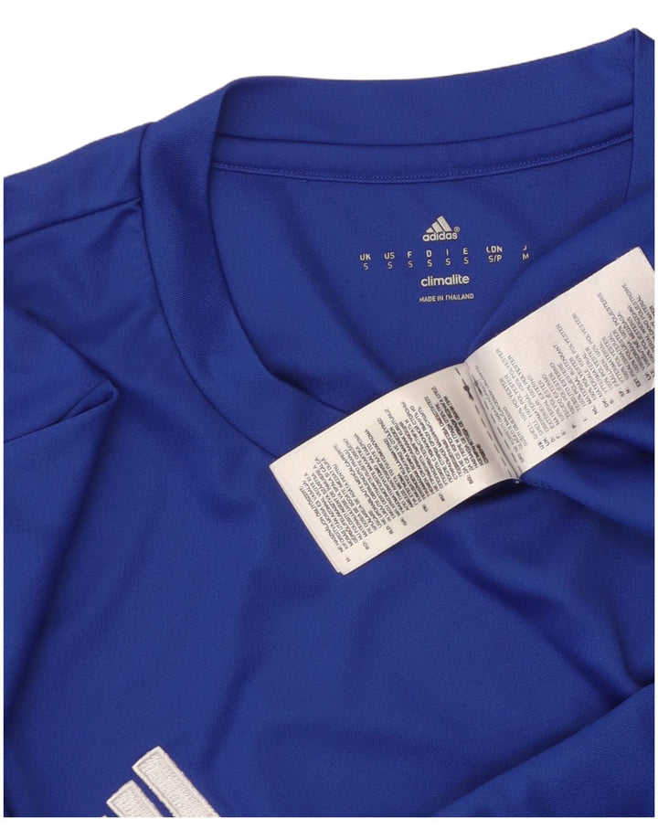 ADIDAS Herre Climalite T-Shirt Top Lille Blå Polyester