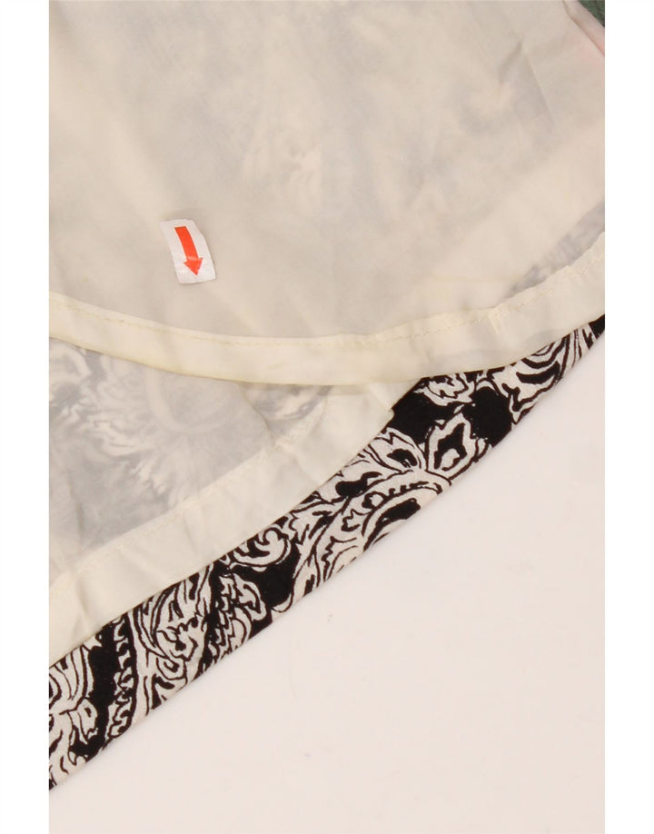 VINTAGE slå-om nederdel til kvinder W30 Medium Black Paisley