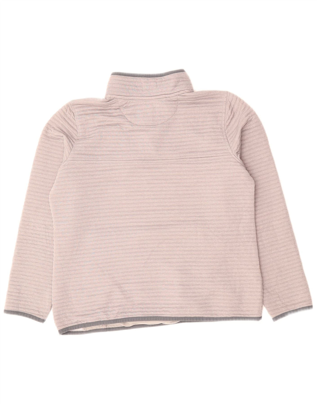 L.L.Bean Dame Button Neck Sweatshirt Jumper UK 16 Large Grå Polyester