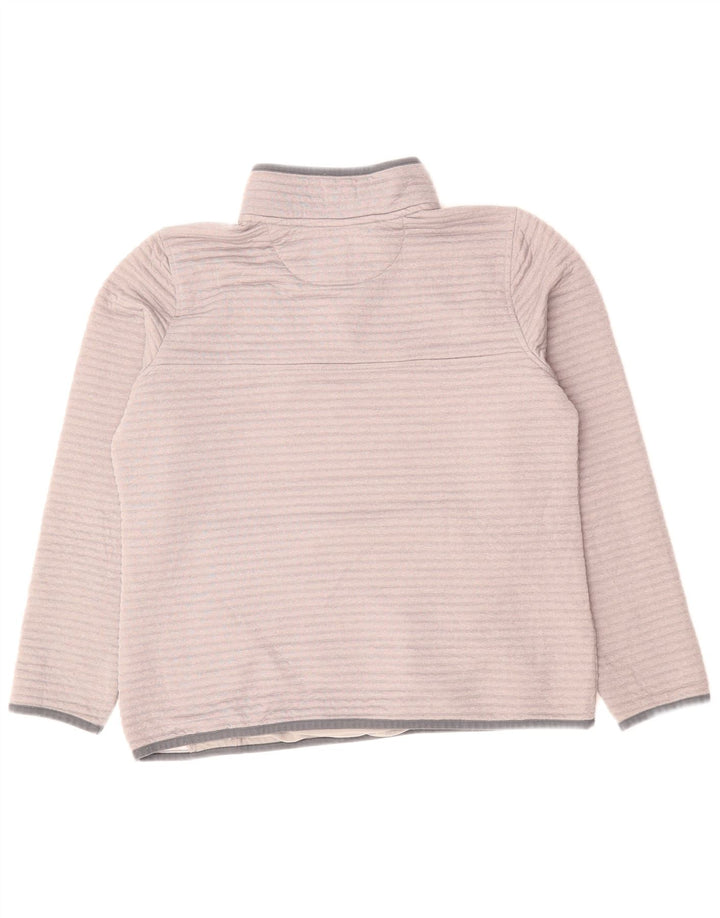 L.L.Bean Dame Button Neck Sweatshirt Jumper UK 16 Large Grå Polyester