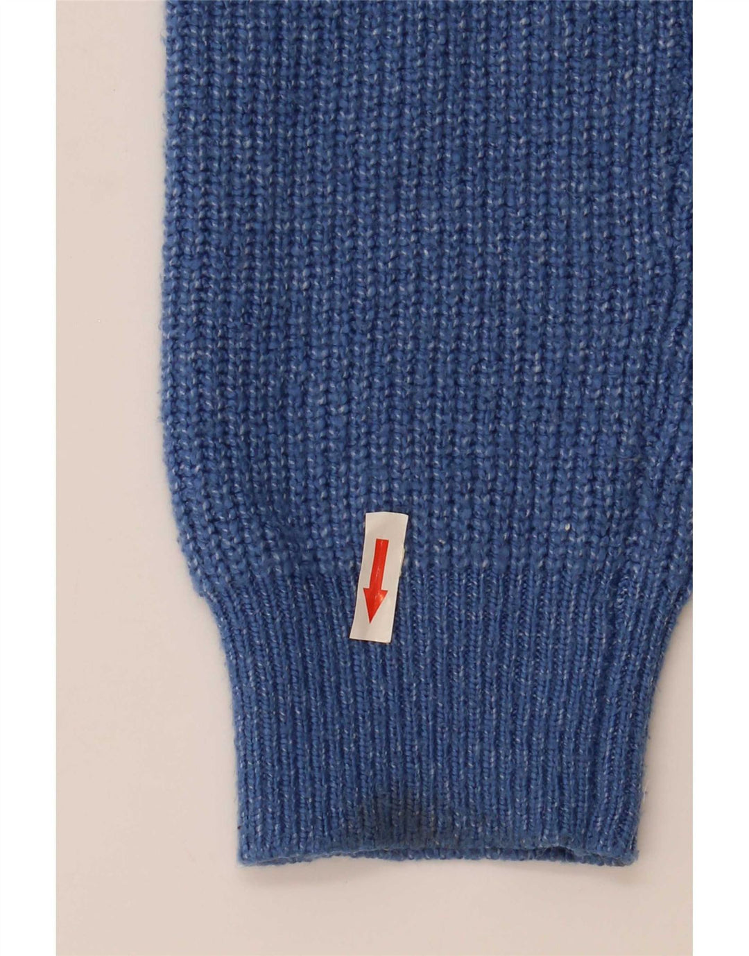Marks & Spencer Herre sweater med rund hals, stor blå flækket polyamid