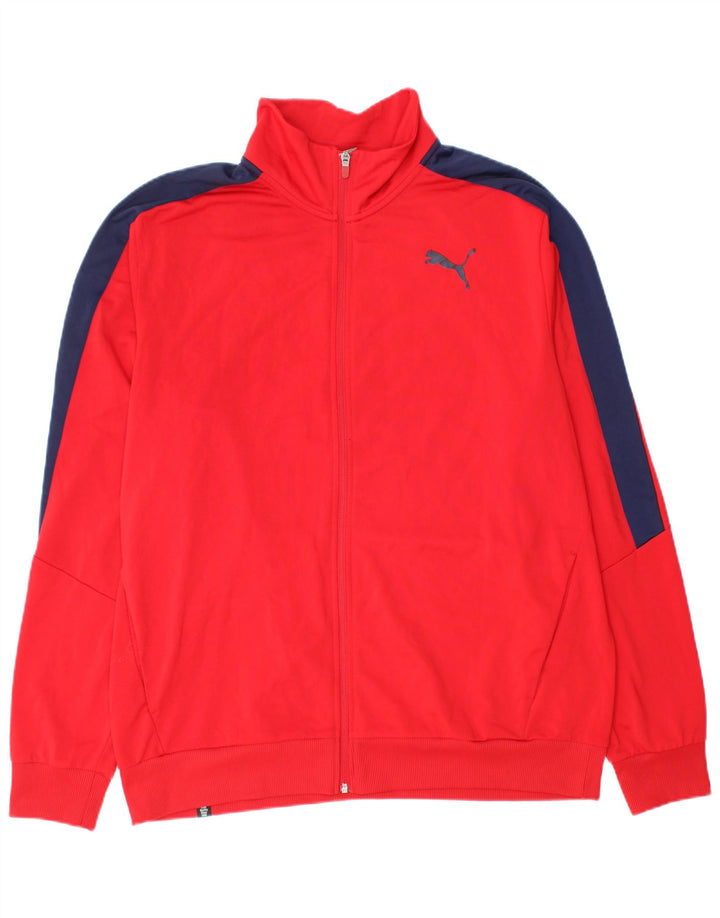 Puma Træningsdragt til mænd Topjakke XL Rød Colourblock Polyester