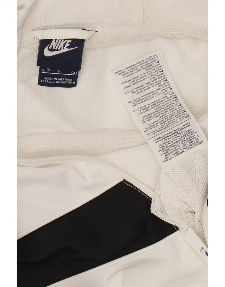 Nike Bomberjakke med hætte til mænd UK 36 Small White Colourblock Polyester