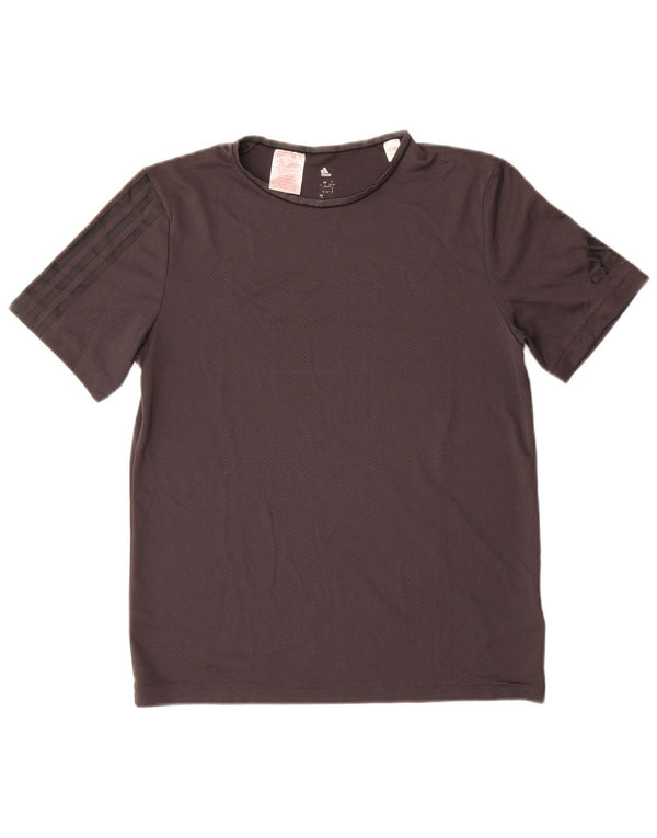 Adidas Dame Climacool T-Shirt Top UK 12 Medium Grå Polyester