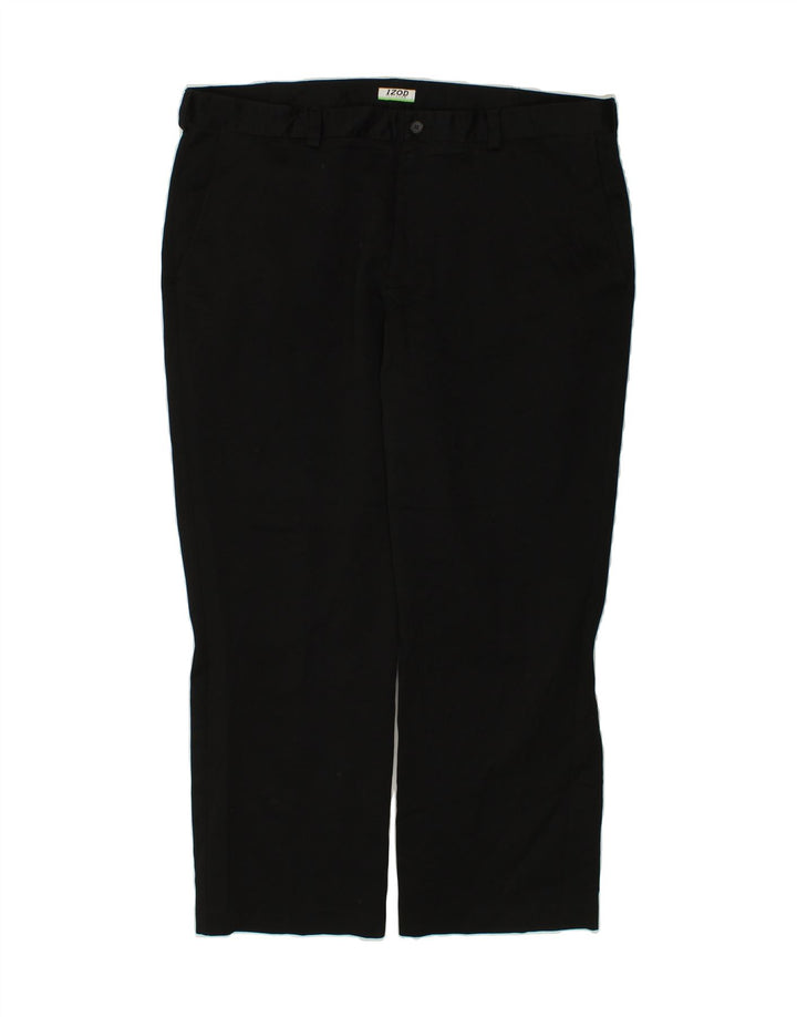 IZOD Mens Straight Suit Trousers W40 L30  Black Polyester Vintage Izod and Second-Hand Izod from Messina Hembry 