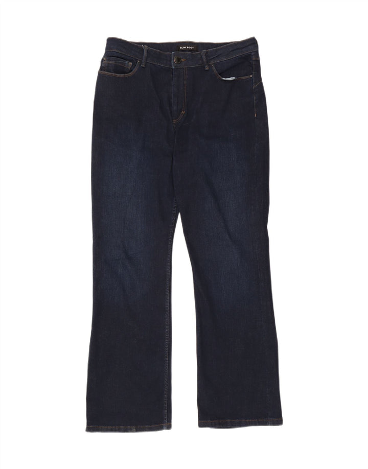 Marks & Spencer Dame Short Bootcut Jeans UK 14 Medium W30 L28 Blå Bomuld